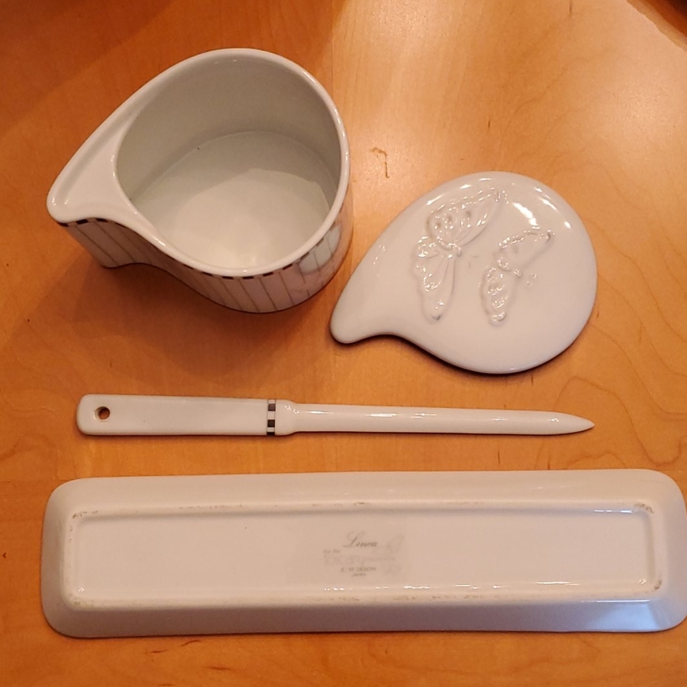 Linea Porcelain Desk Set - Picture 6 of 7